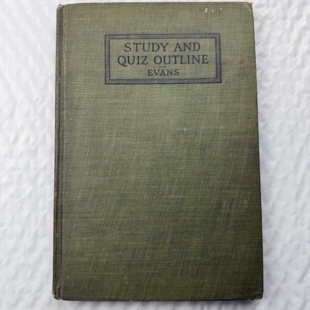 Study and Quiz Outline 1923  Arranged Primarily to Accompany McPherson